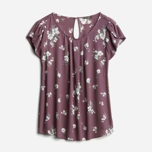 NWT Papermoon Light Purple Bastille Tulip Sleeve Blouse